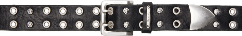 Ремені OUR LEGACY Our Legacy Studded Double Tongue Belt чорний | A2258DFL