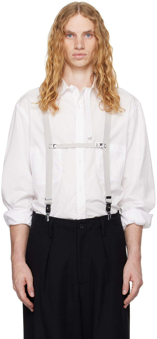 Ремені Yohji Yamamoto Suspenders 2Way білий | HO-Q01-971