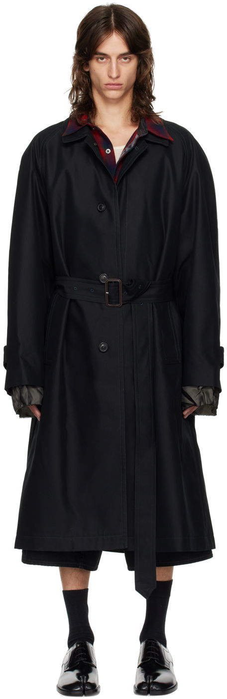 Тренчкот Maison Margiela Belted Trench Coat чорний | S50AH0132 S54694
