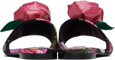 Догляд за взуттям Dolce & Gabbana Dolce&Gabbana Rose Print Brocade Slide Sandals Різнокольоровий | CQ0634 A6N91, 1