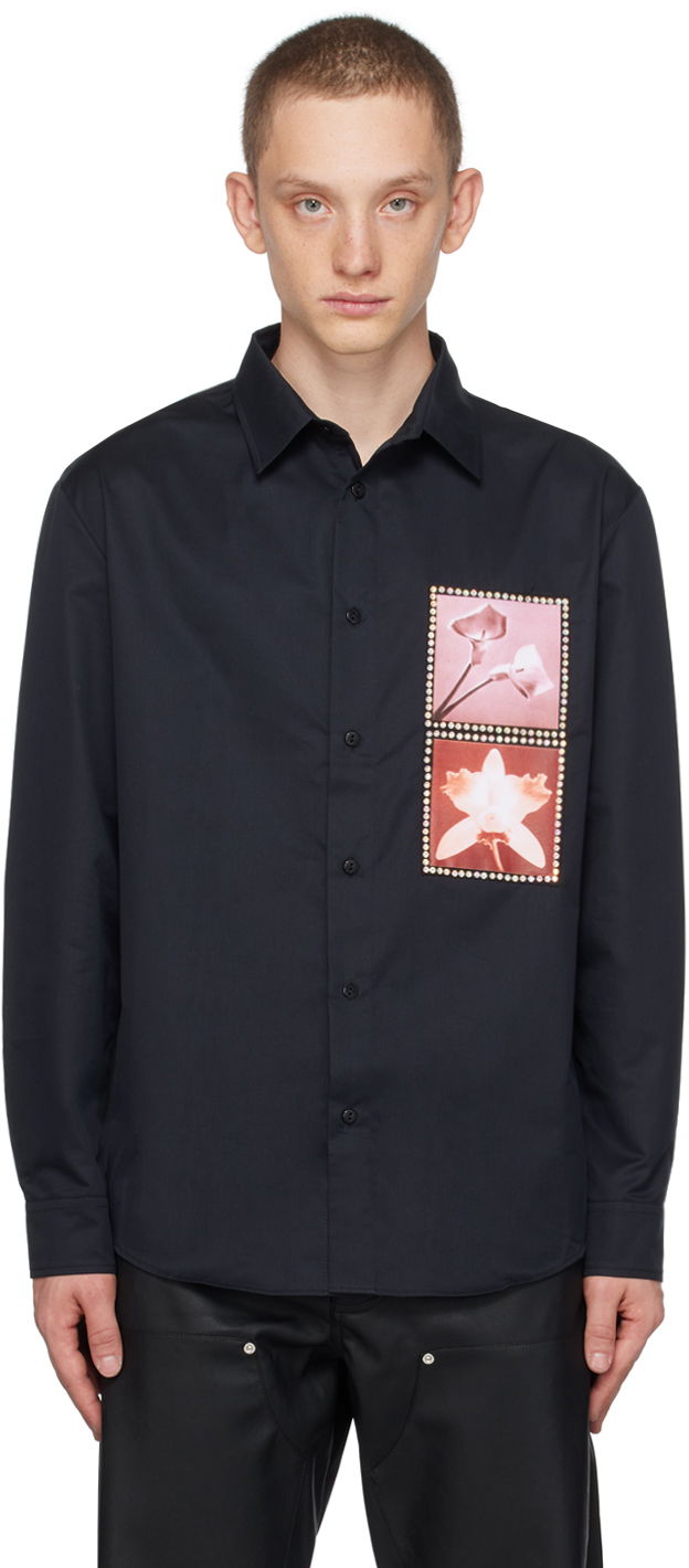 Сорочка MISBHV Floral Print Shirt чорний | 231M179