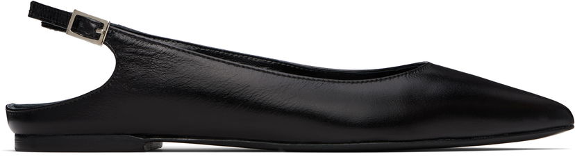 Аксесуари BY FAR BY FAR Koyna Creased Calf Leather Ballerina Flats чорний | MWFFC026CL034BK001PL