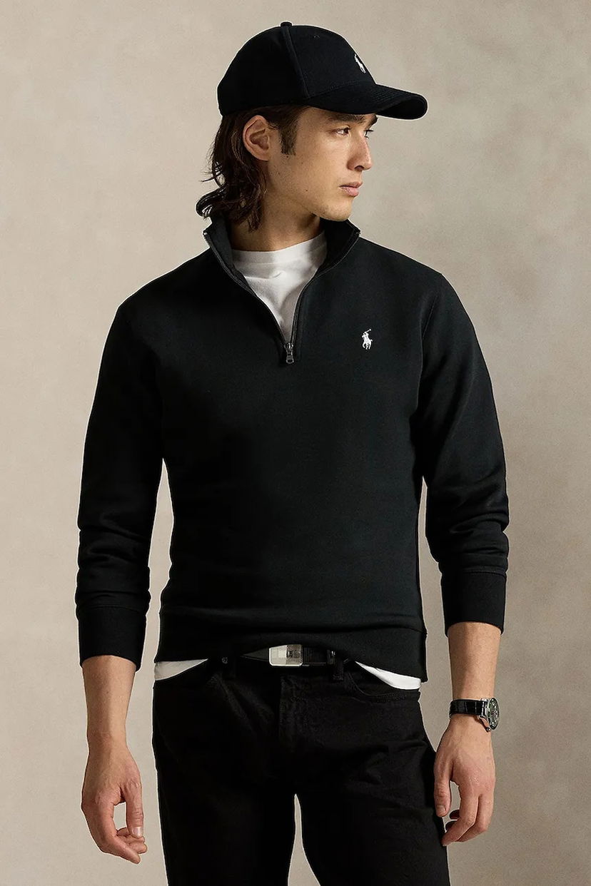 Cветр Polo by Ralph Lauren Polo Ralph Lauren Quarter-Zip Sweatshirt чорний | 710P06234