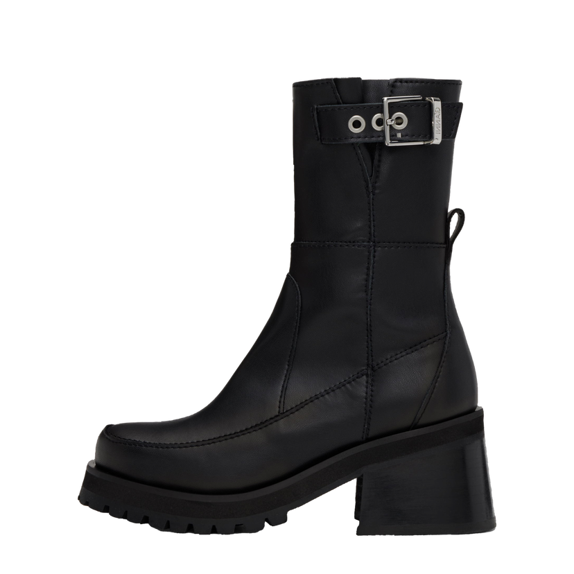 Кросівки та взуття GANNI Buckle Platform Boots чорний | S2784