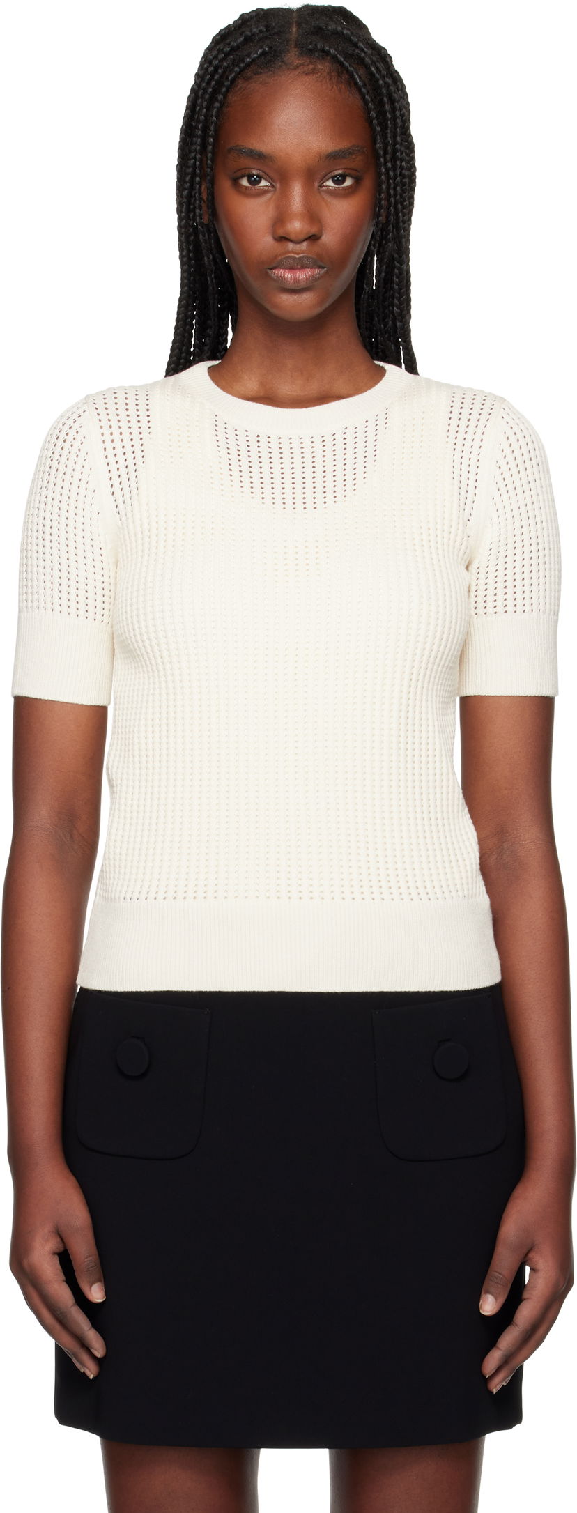 Cветр Max Mara Max Mara Ebbri Knitted Sweater білий | 2516361071600