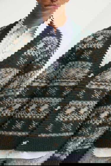 Cветр DAILY PAPER Wool Blend Pattern Check Cardigan Різнокольоровий | 2521126, 3