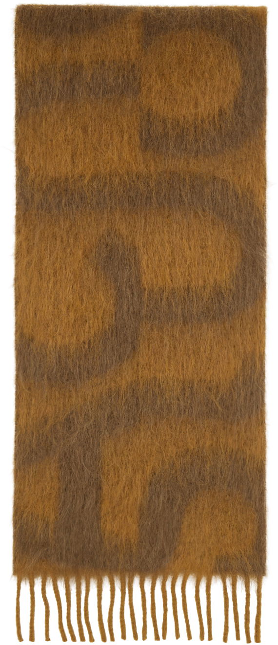 Шарф Acne Studios Logo Scarf Коричневий | CA0311-