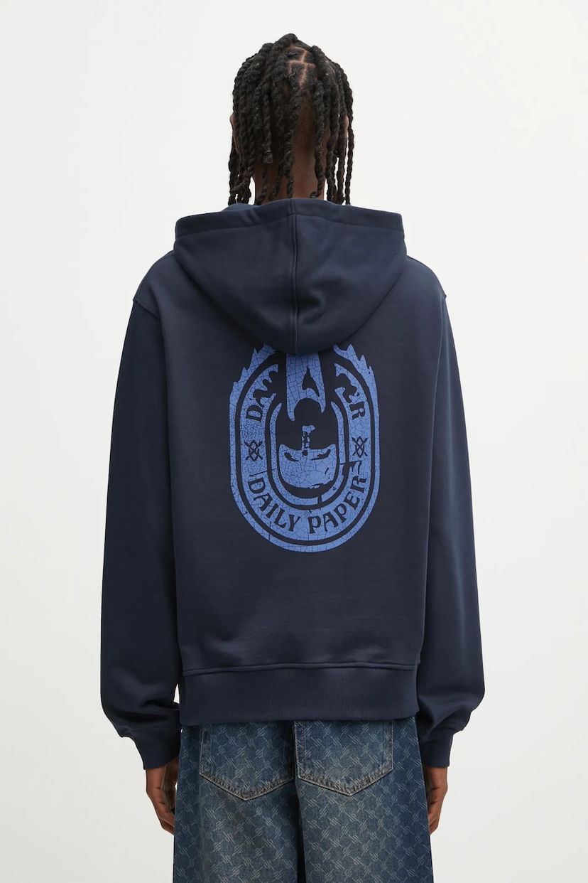 Світшоти DAILY PAPER Daily Paper Candle Label Graphic Print Hoodie темно-синій | 2521106
