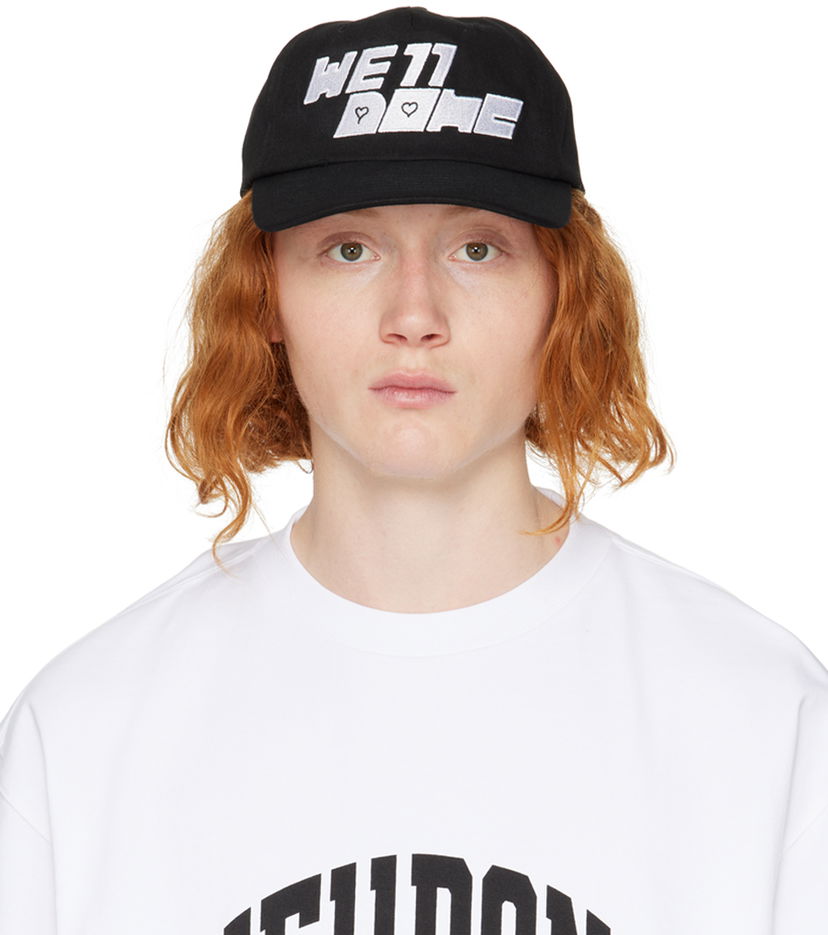 Кепка We11done We11done Square Logo Washed Cap чорний | WD-AH3-22-416-U-BK