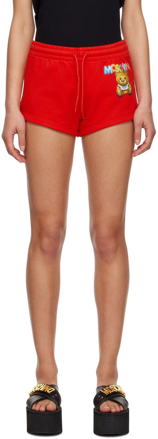 Шорти Moschino Teddy Bear Print Sweatshorts Червоний | 0328 0428