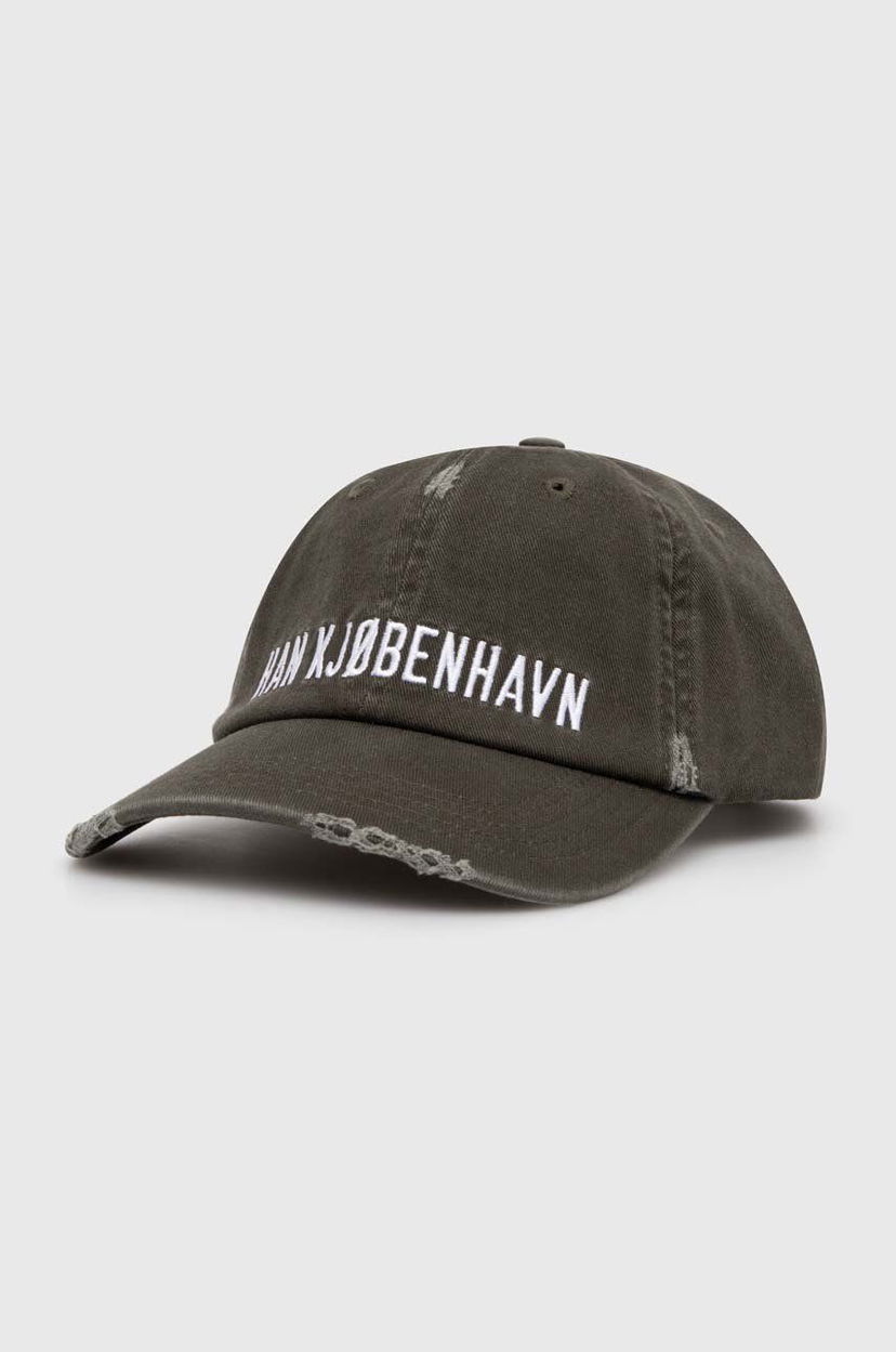 Кепка Han Kjøbenhavn Signature Distressed Cap Зелений | A.132999