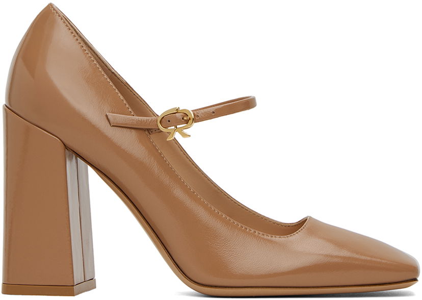 Кросівки та взуття Gianvito Rossi Square Toe Pumps Коричневий | G22202.95RIC.NUI