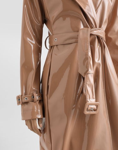 Тренчкот Dolce & Gabbana Dolce & Gabbana Faux Leather Trench Coat бежевий | F0W3WTFUSW7M0179, 3