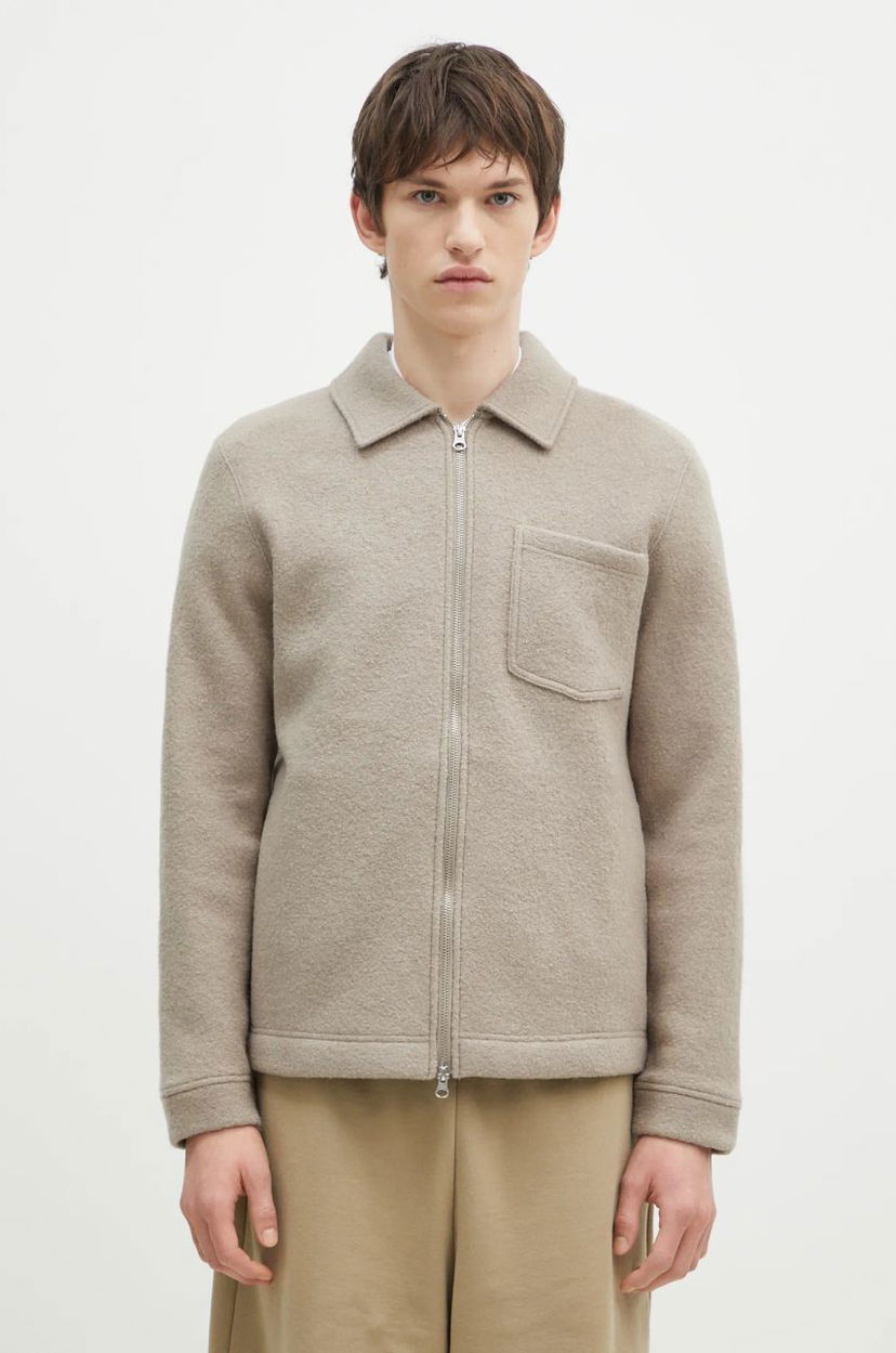 Куртка Samsoe Samsoe Wool Shirt Jacket бежевий | M22400082