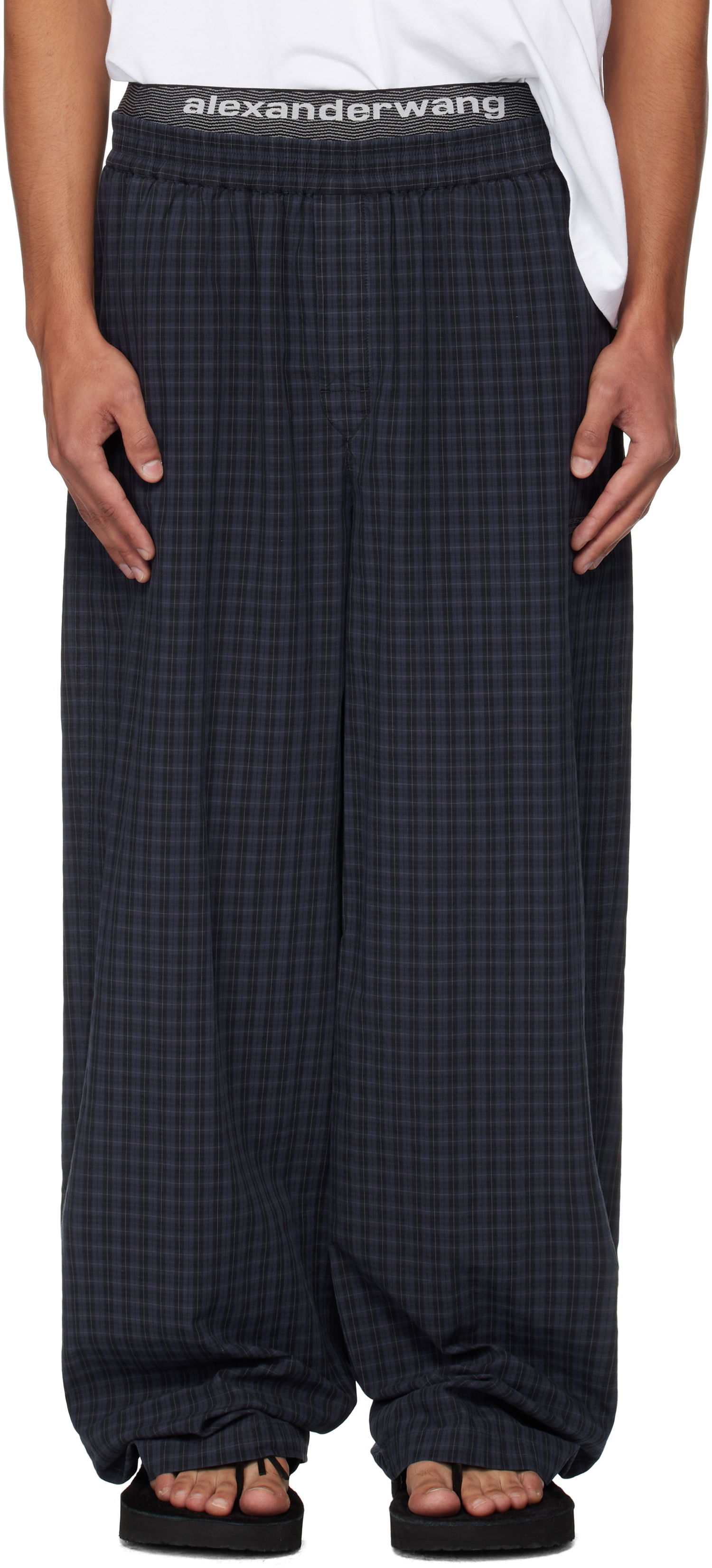 Штани Alexander Wang Alexander Wang Relaxed Trousers Синій | 6WC3254885, 0