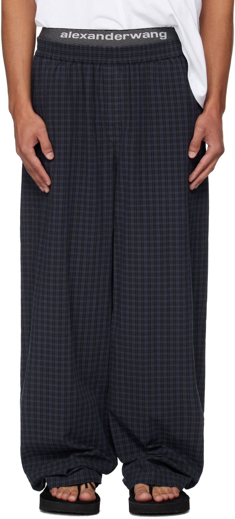 Штани Alexander Wang Alexander Wang Relaxed Trousers Синій | 6WC3254885