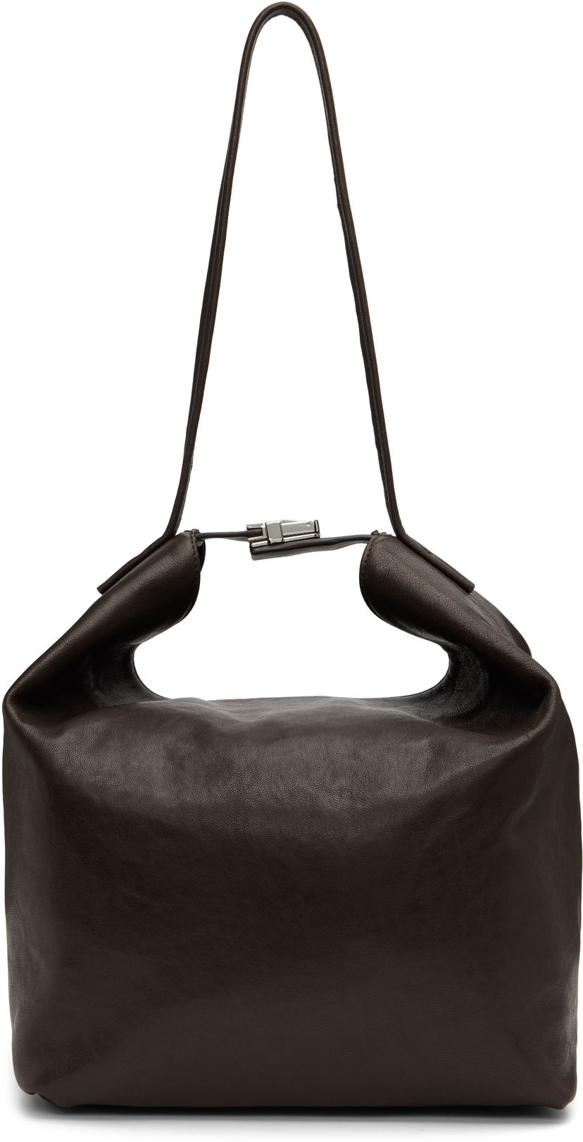 Сумочка BY FAR BY FAR Maxi Bea Creased Leather Bag Коричневий | MWBSB054LL034BR054PL