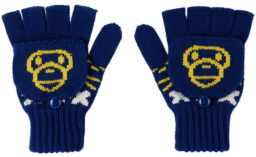 Рукавички BAPE Baby Milo Nordic Gloves Синій | 002GDI803007K