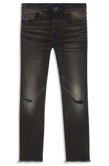 Джинси BOSS Regular Fit Distressed Denim Jeans чорний | 50541593