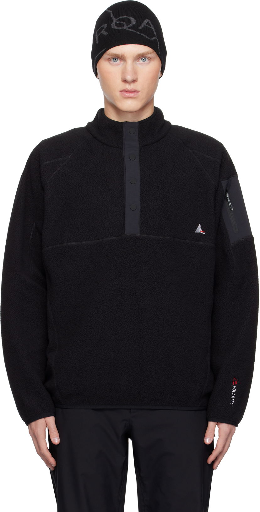 Куртка ROA Fleece Button Up Jacket чорний | RBMW0245FA191