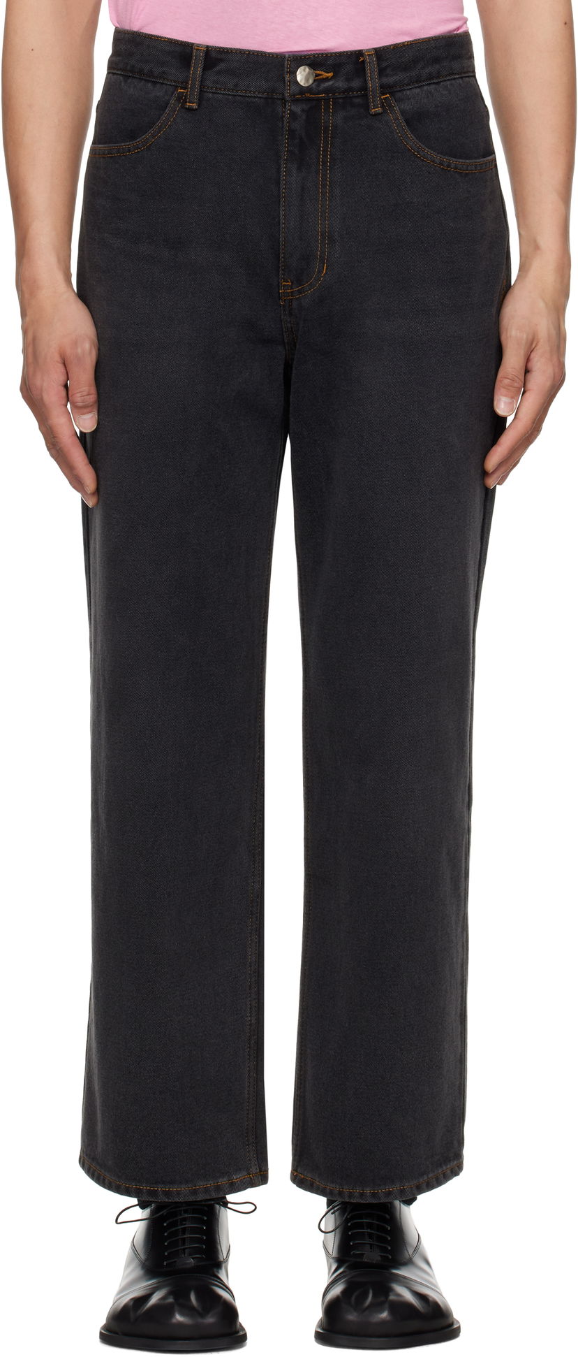 Джинси ADER ERROR ADER error Sig; TRS Tag 01 Jeans чорний | BO42FYJE0101BK