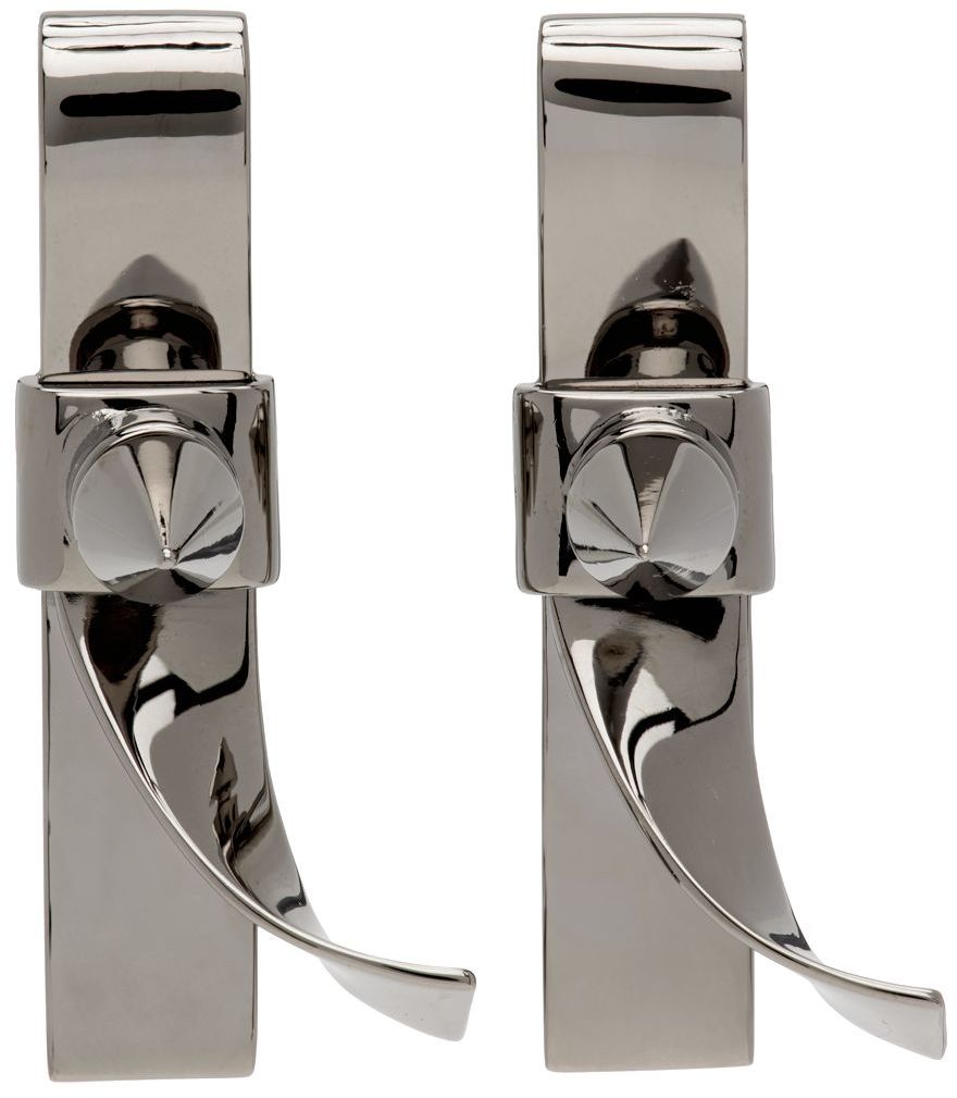 Сережки We11done We11done Spike Ribbon Clip-On Earrings Металік | WD-AJ1-22-751-U-DG, 0