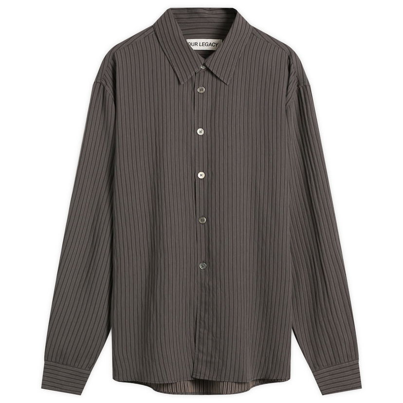 Сорочка OUR LEGACY Our Legacy Beyond Striped Ceremony Viscose Shirt Сірий | M4252BIS