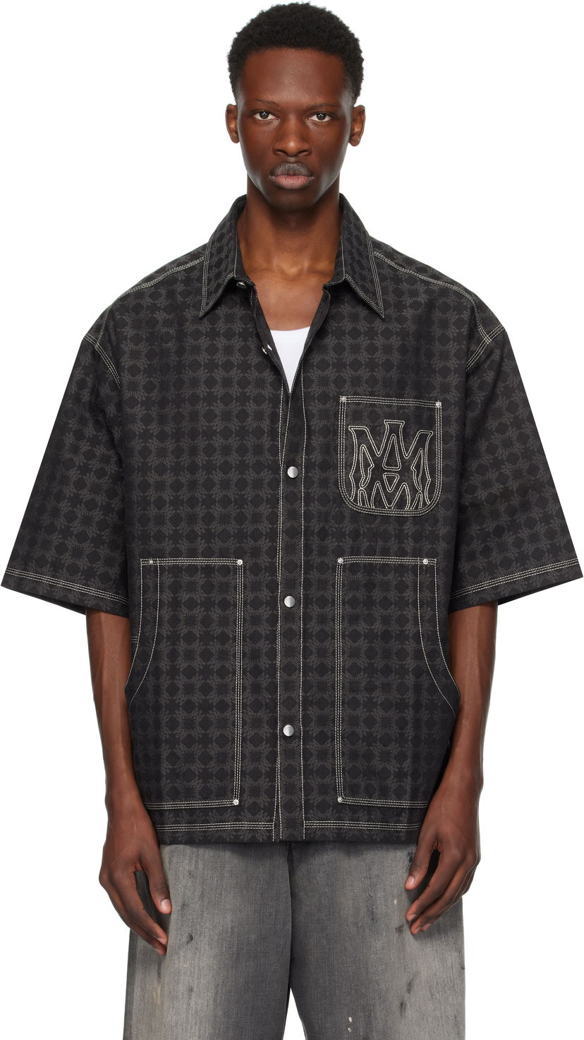 Сорочка AMIRI AMIRI 'MA' Quad Work Shirt чорний | AMSTCA1141