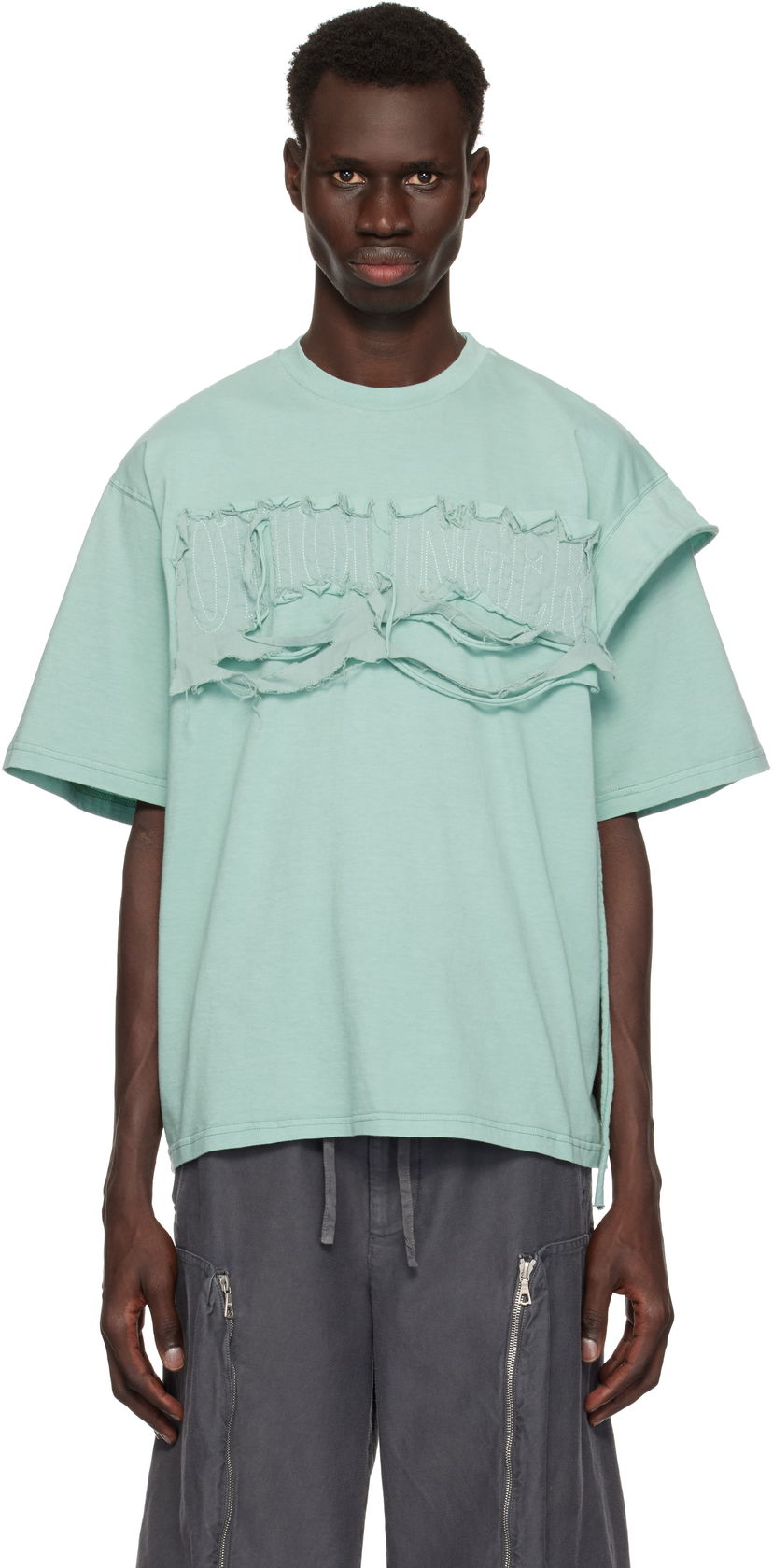 Футболка Ottolinger Ottolinger Distressed Oversized T-Shirt Зелений | 115-102315-01
