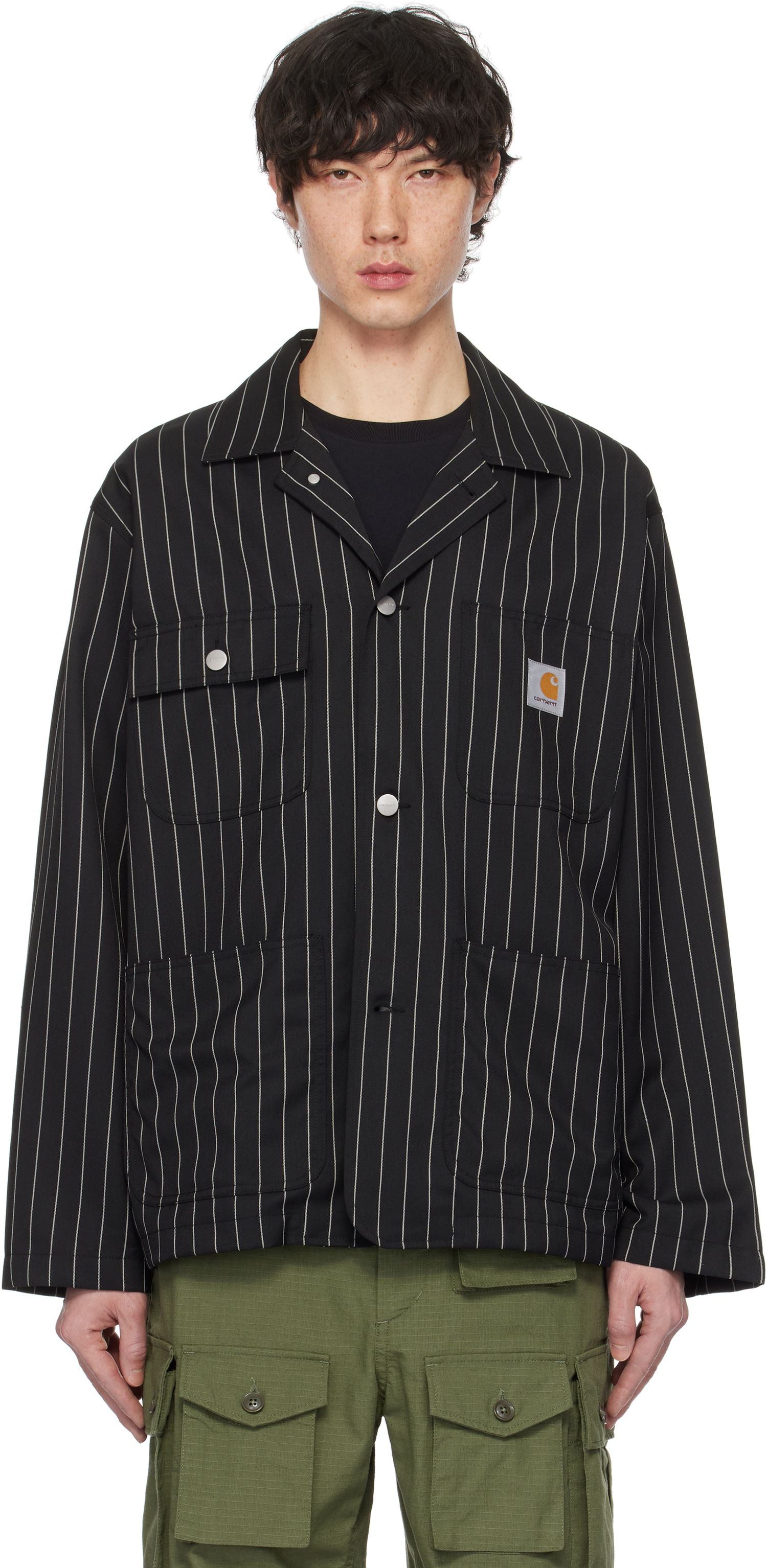 Куртка Carhartt WIP Work In Progress Seaton Pinstriped Blazer чорний | I034437, 0