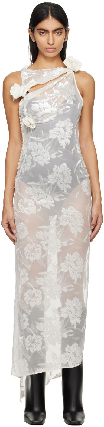 плаття Coperni Coperni Exclusive Floral Maxi Dress білий | COPR44049
