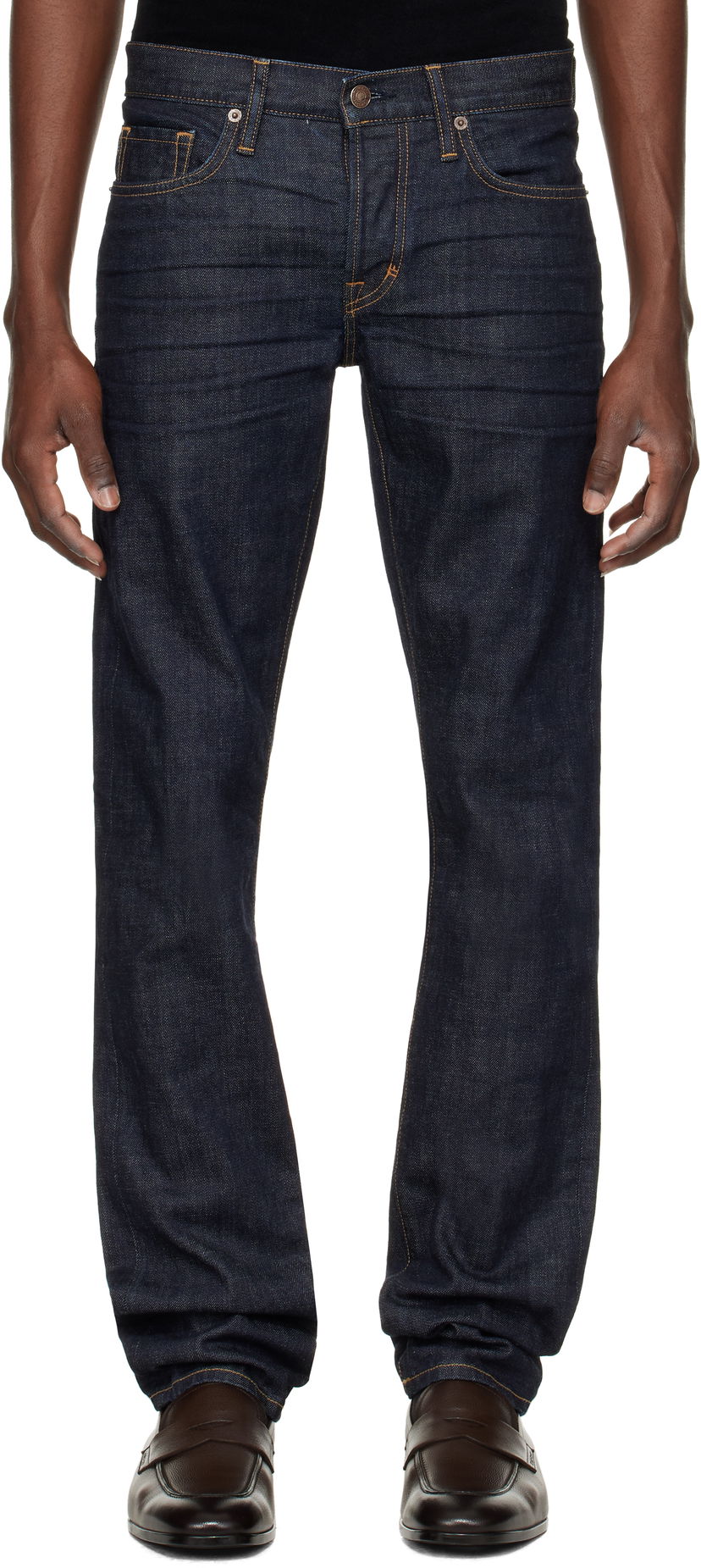 Джинси Tom Ford Tom Ford Selvedge Standard Fit Jeans Синій | DPH001-DMC034S24