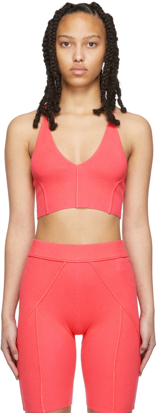 Безрукавка Helmut Lang Helmut Lang Ribbed Bra Top Рожевий | M02HW712