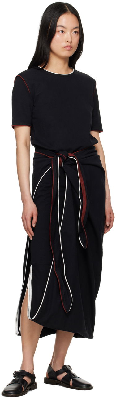 плаття LEMAIRE Lemaire Wrap Midi Dress чорний | DR1044 LJ1010, 3