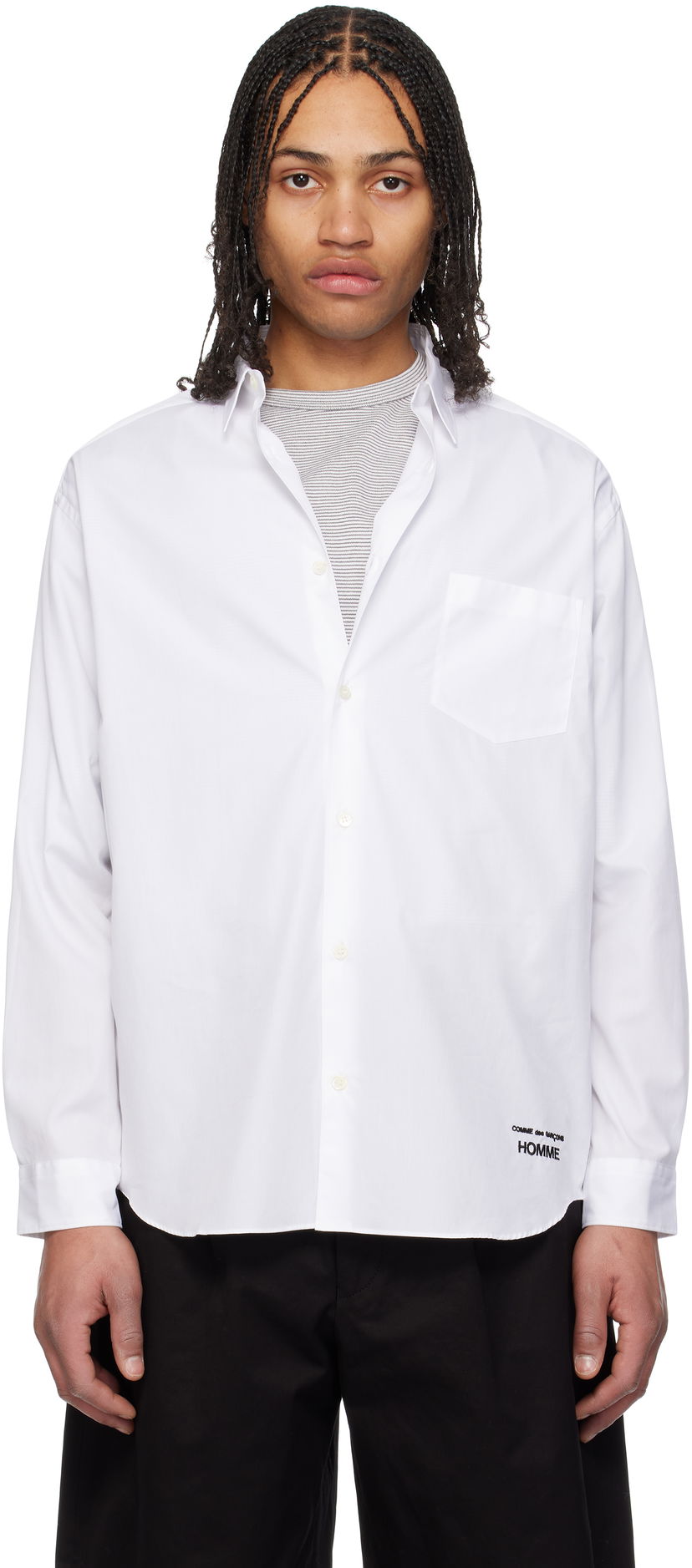 Сорочка Comme des Garçons CDG Homme Cotton Broad Shirt білий | HO-B102-051