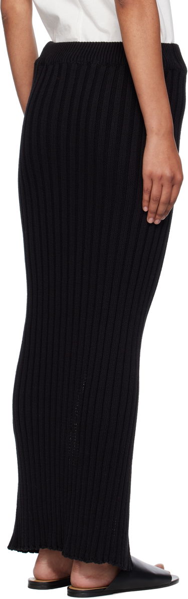 Спідниця Baserange Baserange Macau Midi Ribbed Knit Skirt with Slits чорний | SSMA-OC-AU25, 2