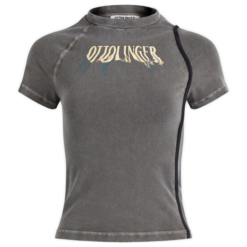 Футболка Ottolinger Ottolinger Deconstructed Fitted T-Shirt, Size Large Сірий | 2215013511-GRY