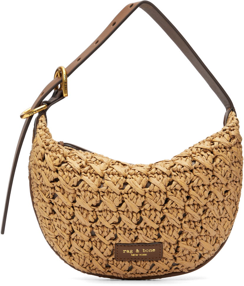 Сумка rag & bone Rag & Bone Mercer Small Raffia Shoulder Bag бежевий | RF100901