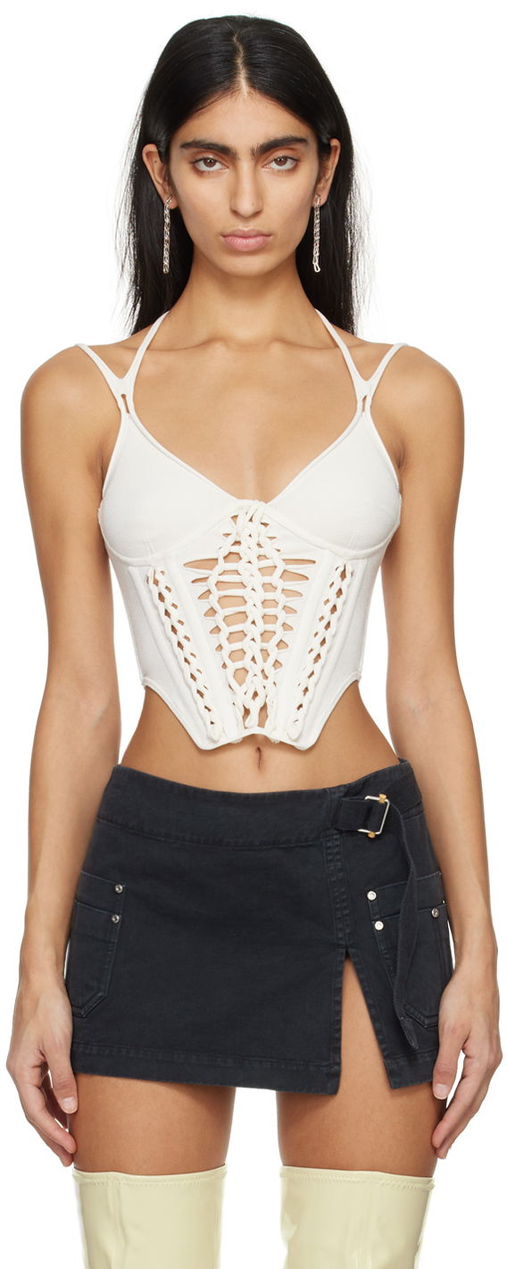 Безрукавка Dion Lee Braided Corset Top білий | A7774PS24