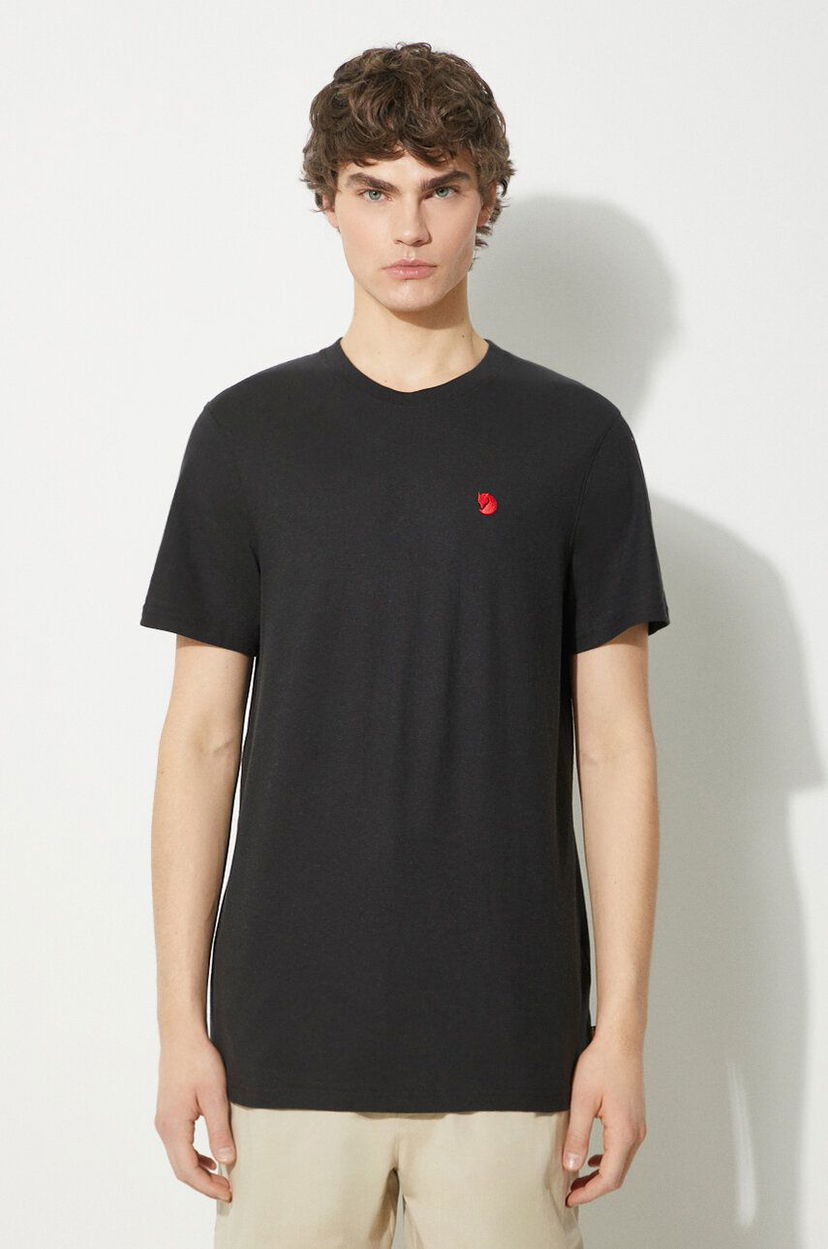 Футболка FJÄLLRÄVEN Hemp Blend T-Shirt With Print чорний | F12600215.550