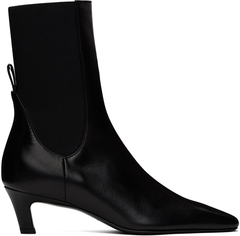 плаття TOTEME TOTEME 'The Mid Heel' Leather Boots чорний | 214-907-813