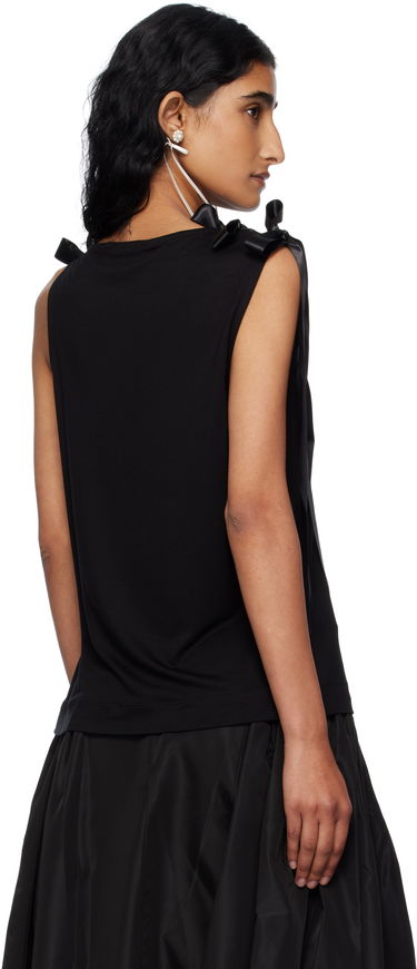 Безрукавка Simone Rocha Simone Rocha Bow Ribbon Tail Tank Top чорний | 5366 0571, 2