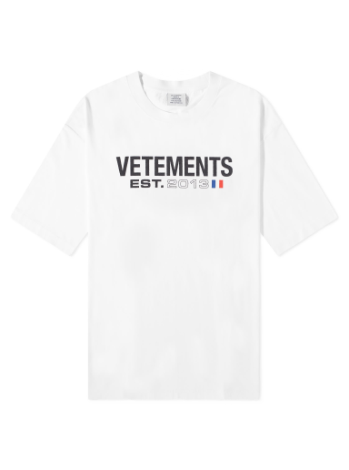 Футболка VETEMENTS Flag Logo Tee білий | UE54TR100W