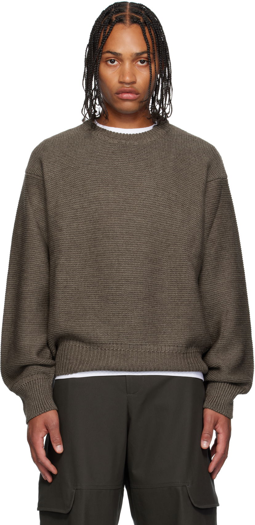 Cветр sage NATION Sage Nation Mackenzie Knit Wool Sweater Коричневий | S064 MACKENZIE KNIT WOOL MUSHR