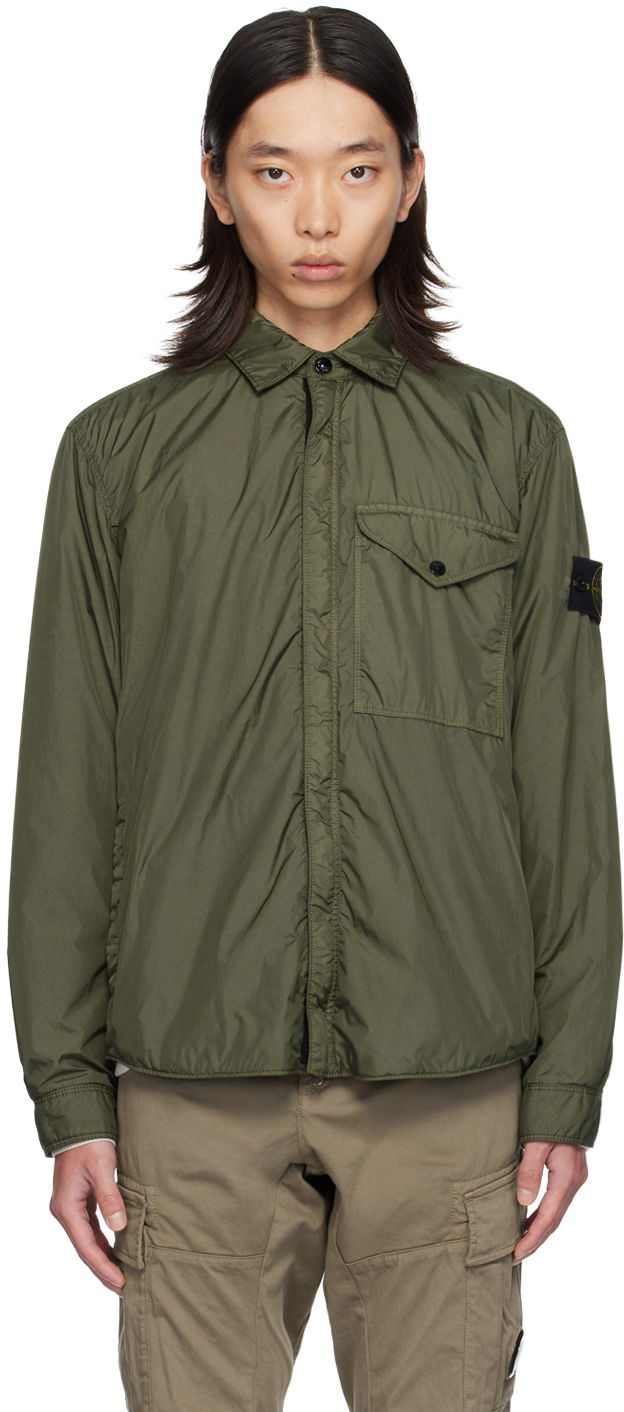 Куртка Stone Island Khaki Wind-Resistant Jacket Зелений | 8115Q0123