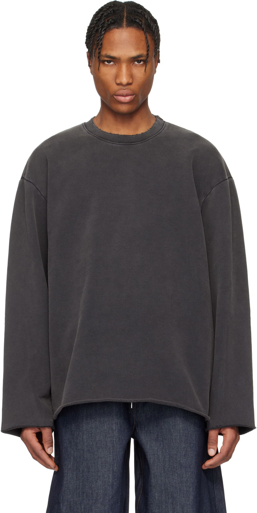 Cветр Helmut Lang Helmut Lang Garment-Dyed Upstate Sweatshirt Сірий | O10HM502