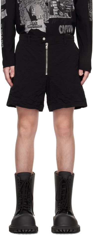 Шорти We11done We11done Crumpled Shorts чорний | WD-PT1-23-271-M-BK, 0