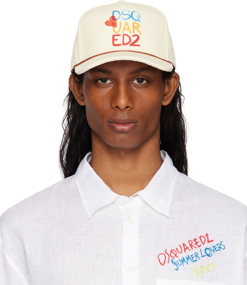 Кепка DSQUARED2 Dsquared2 'Summer Lovers' Baseball Cap білий | BCM0920-00300001-5089