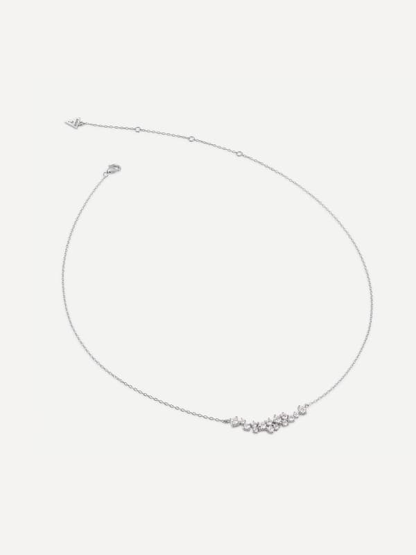 Кольє GUESS Silver-Tone Necklace With Crystal Accents Металік | JSBN04465JW