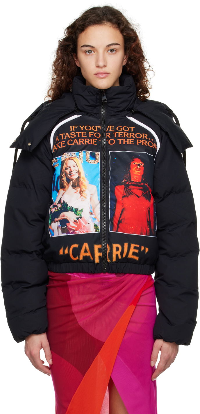 Пуховик JW Anderson Black Poster Puffer Jacket чорний | JK0202-PG0994